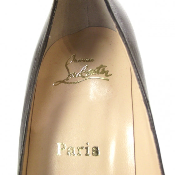 Christian Louboutin Kid Open Clic 120 Pumps 41 Dark Brown 7 of 7