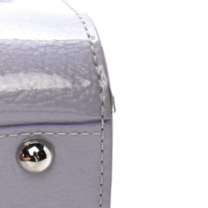 Delvaux Patent Grained Calfskin Mini Brillant Satchel Light Purple 11 of 13