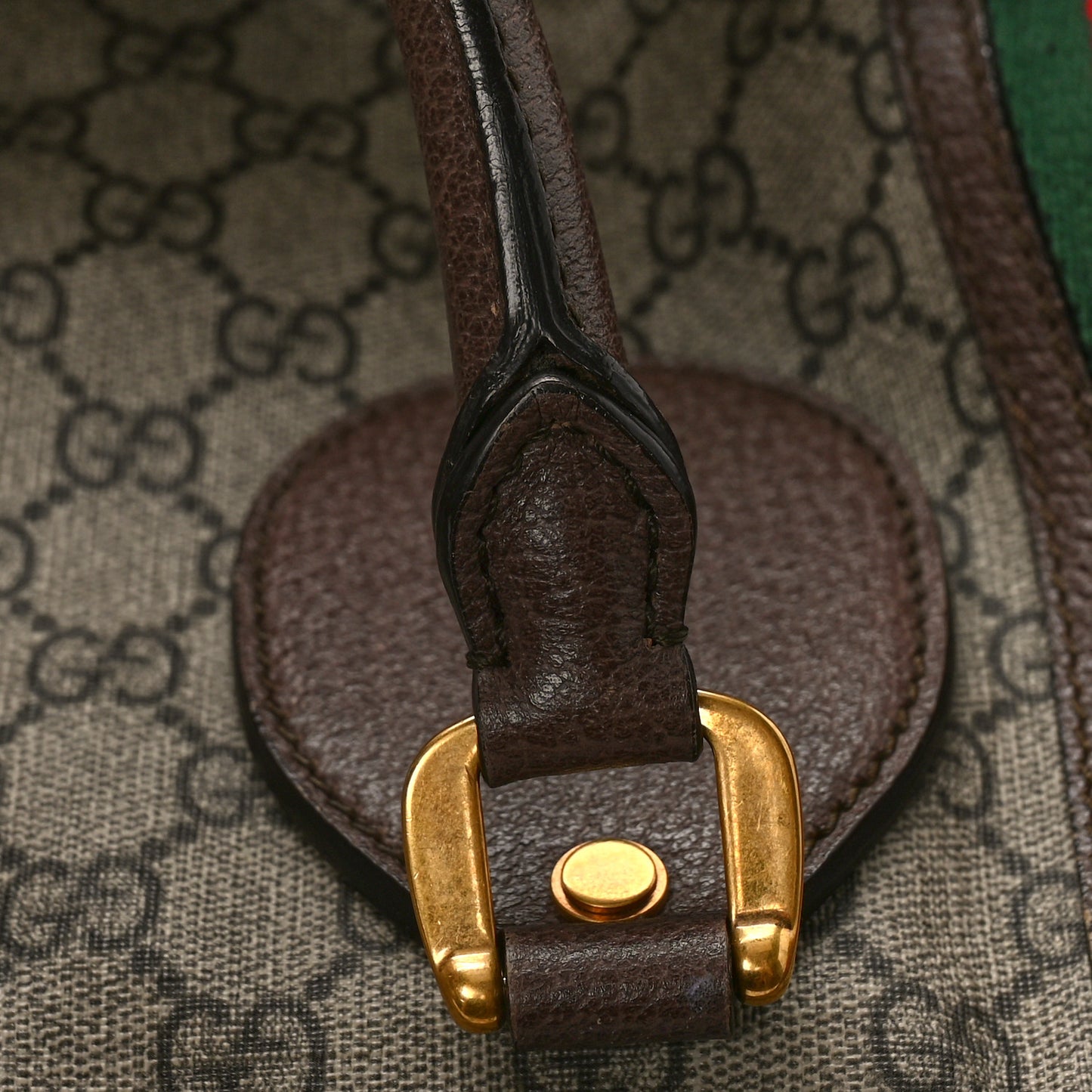 Soft GG Supreme Monogram Web Large Duffle Bag Beige New Acero Crop