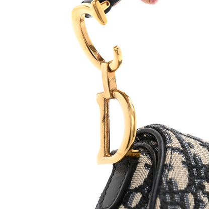 Christian Dior Oblique Mini Saddle Bag Blue 16 of 17