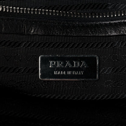 Prada Royal Calf Easy Foldover Pushlock Satchel Black 6 of 12