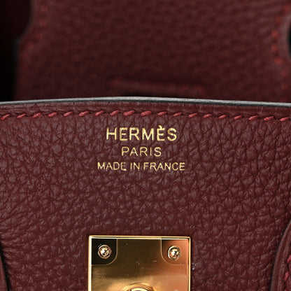 Hermes Togo Birkin 25 Rouge H 6 of 10