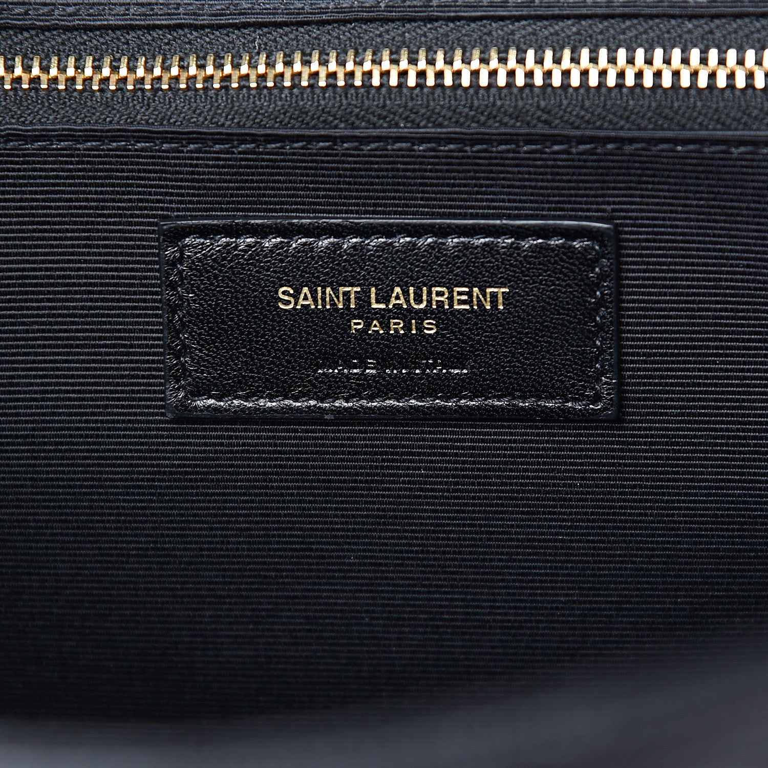Saint Laurent Grain De Poudre Matelasse Chevron Large Monogram Satchel Black 5 of 9