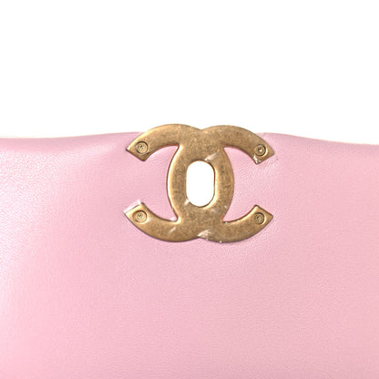 Chanel Lambskin Quilted Medium Chanel 19 Flap Light Pink 11 of 12