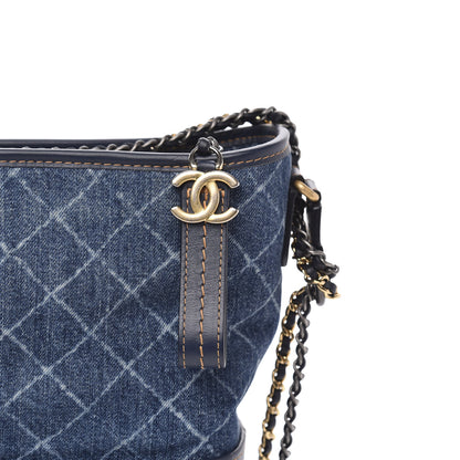 Chanel Denim Calfskin Medium Gabrielle Hobo Blue 7 of 10