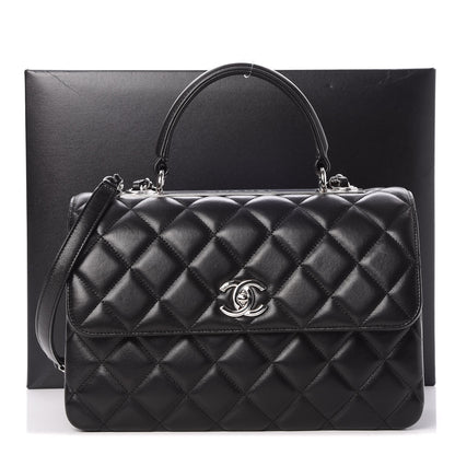 Chanel Lambskin Quilted Medium Trendy CC Flap Dual Handle Bag Black 8 of 8