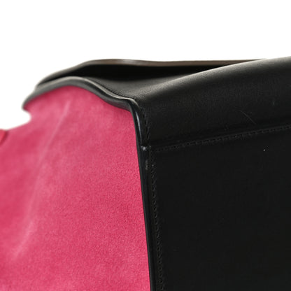 Celine Smooth Calfskin Suede Small Tri-Color Trapeze Pink 16 of 17