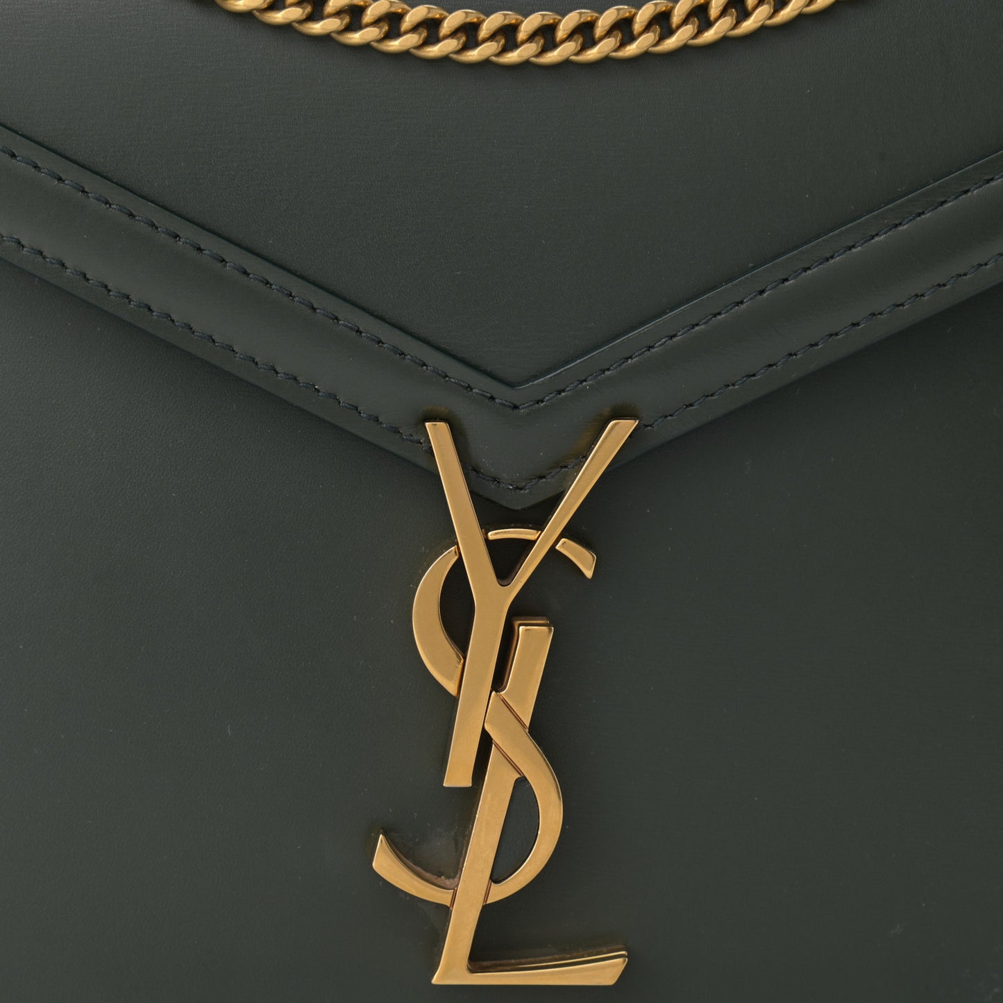 Smooth Calfskin Monogram Cassandra Clasp Bag Dark Green