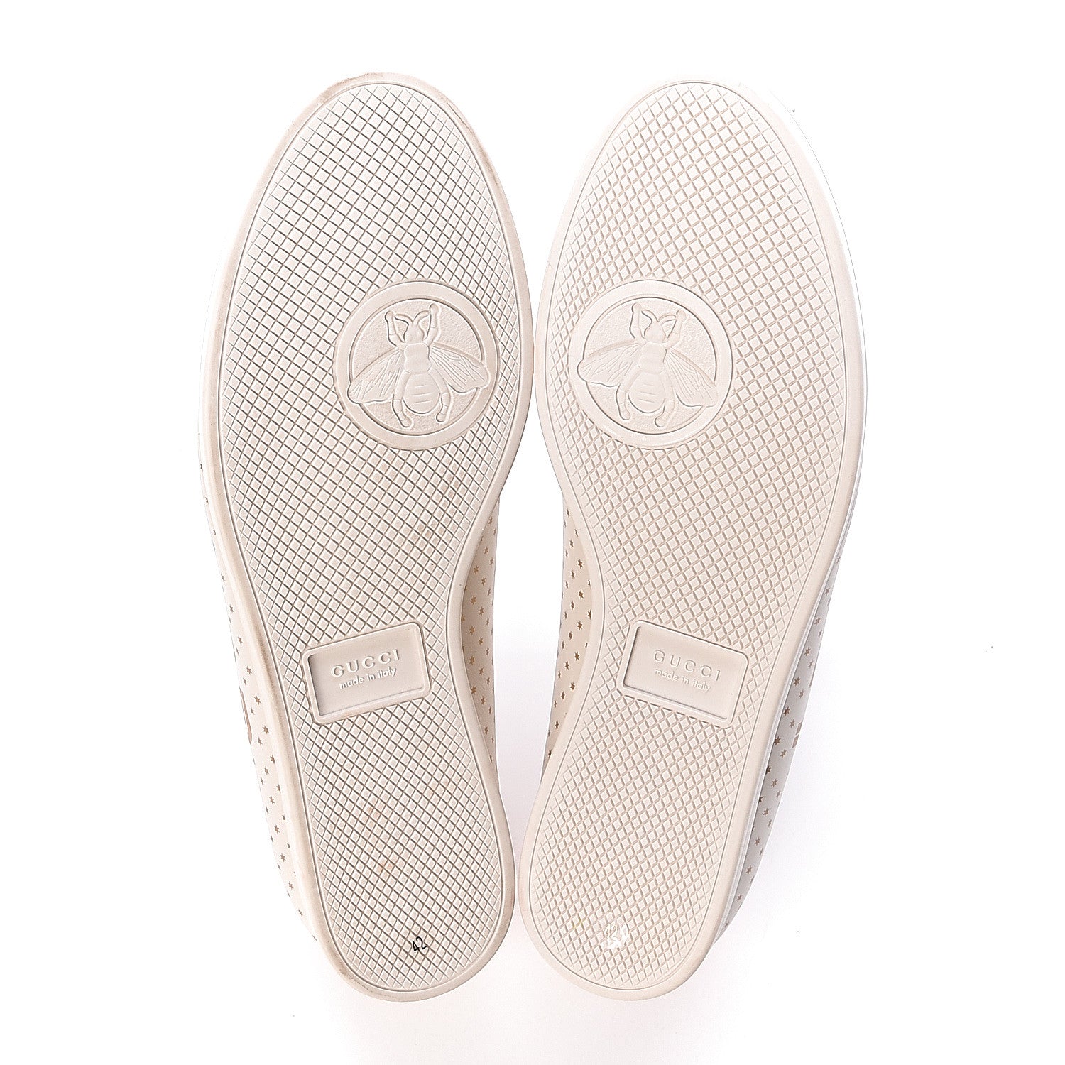 Gucci X SEGA Calfskin GUCCY Stars Womens Falacer Sneakers 42 White 9 of 12