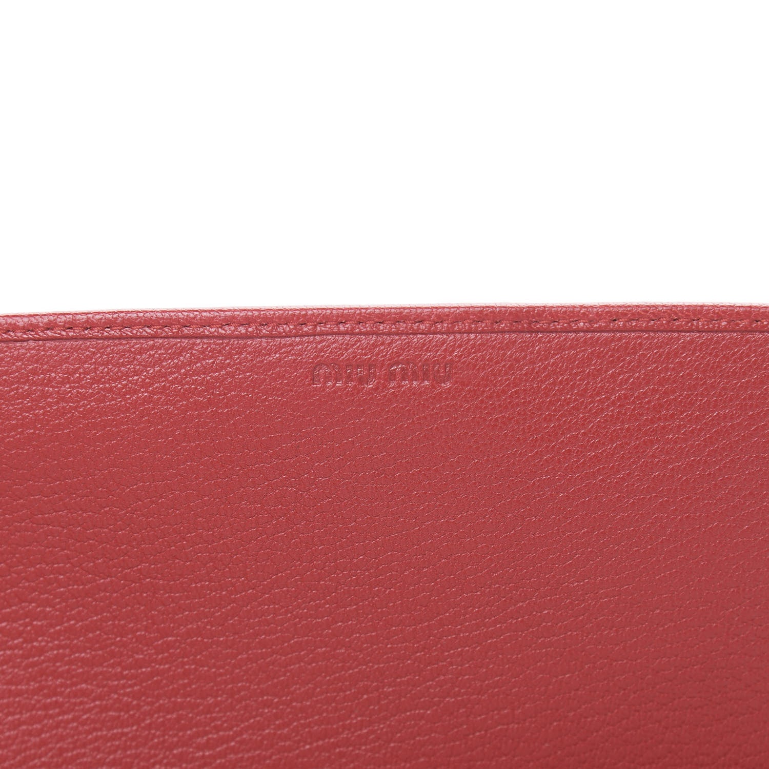Miu Miu Goatskin Madras Bicolor Wallet On Chain Fuoco Bruyere 6 of 12