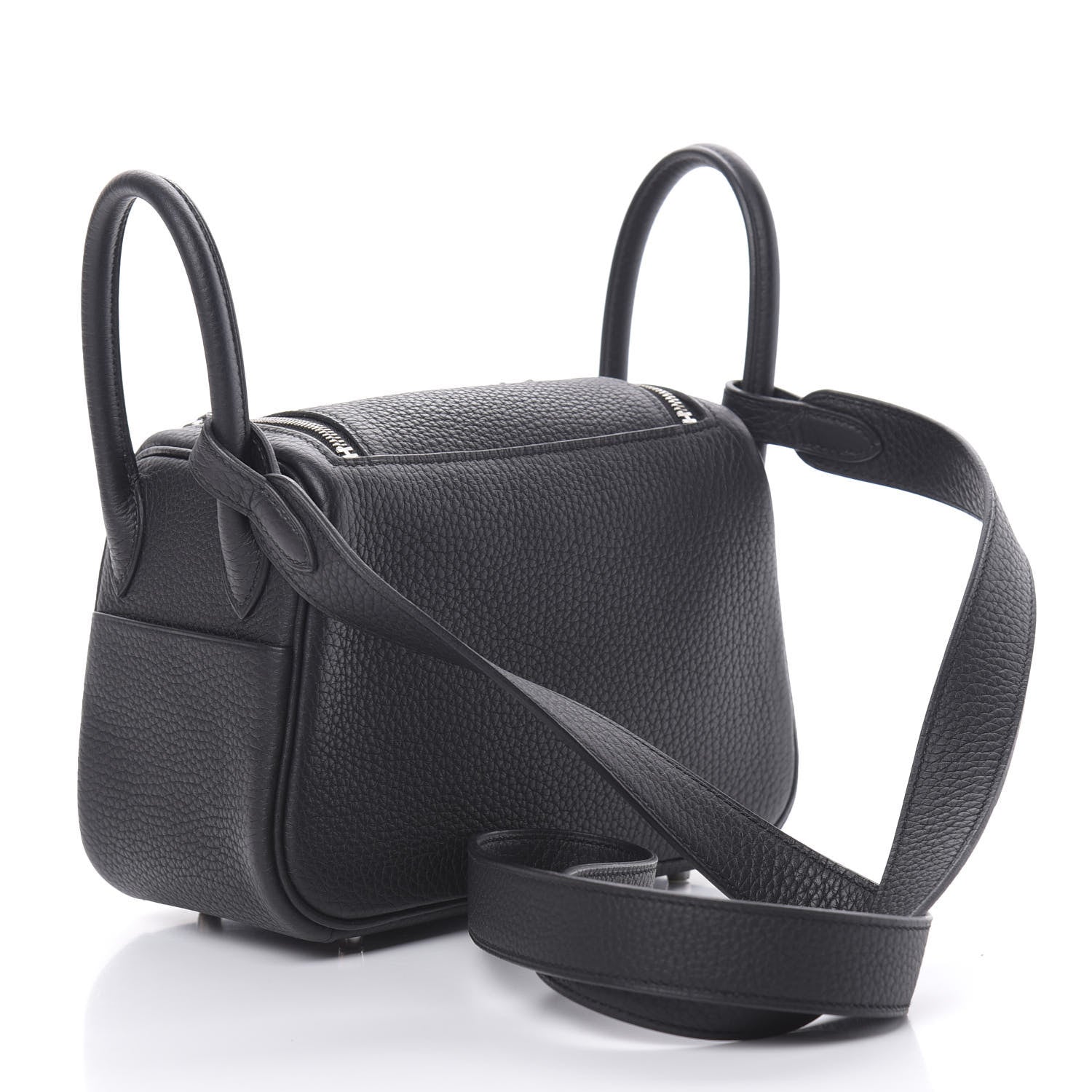 Hermes Taurillon Clemence Mini Lindy 20 Black 3 of 11