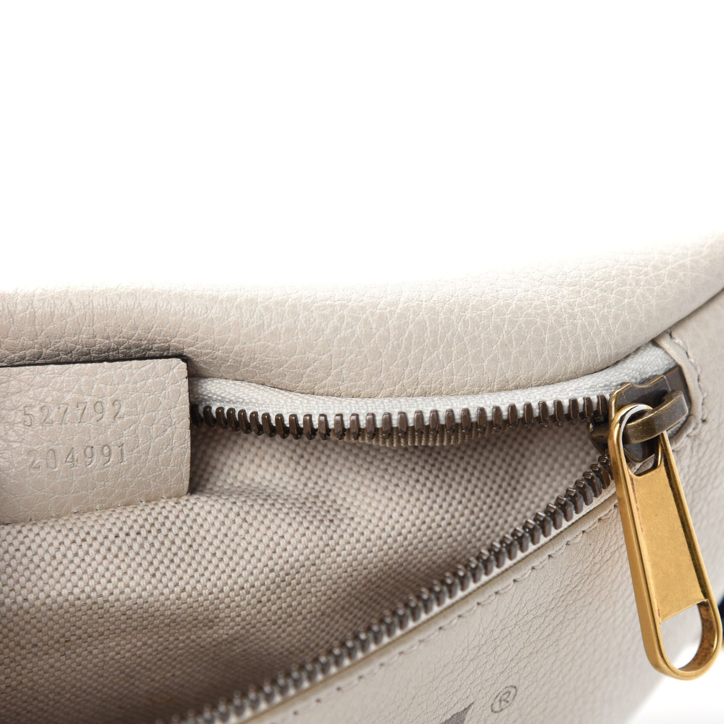 Grained Calfskin Small Logo Belt Bag White