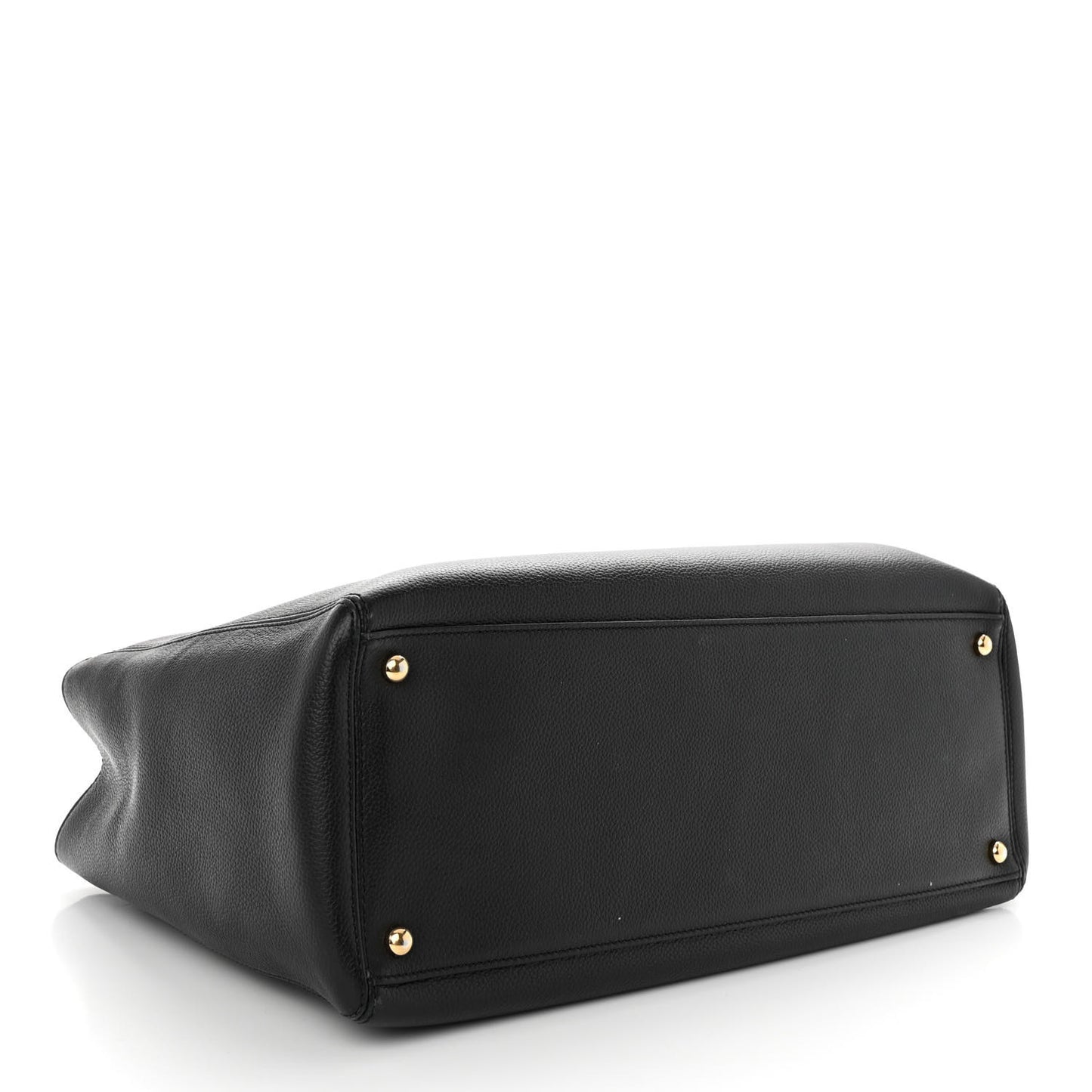 Calfskin Cerf Executive Shopper Tote Black
