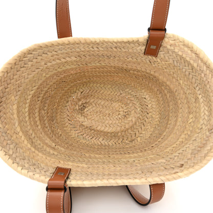 Loewe Raffia Basket Tote Bag Natural Tan 5 of 10