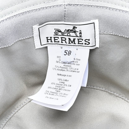 Hermes Cotton Harper H Sellier Bucket Hat 58 Gris Glacier 8 of 8