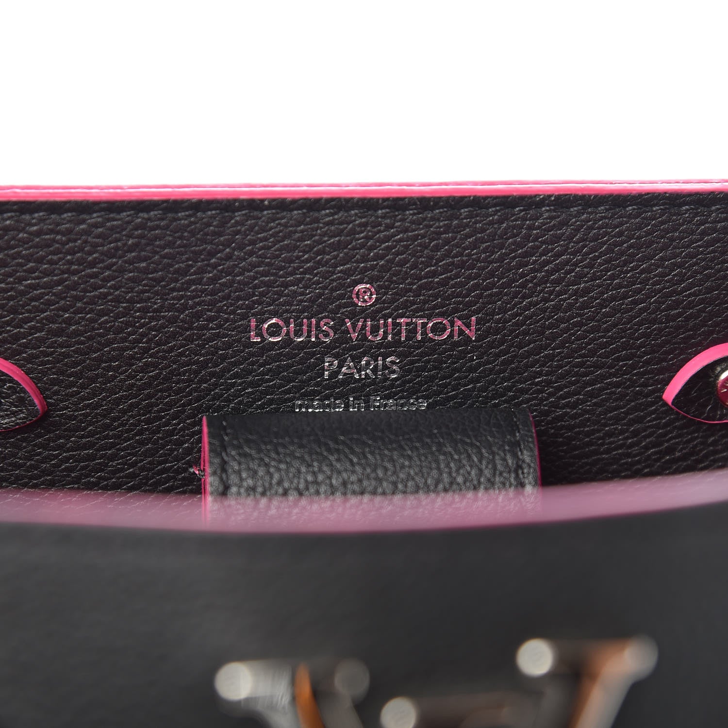 Louis Vuitton Calfskin Lockme Bucket Black 8 of 9