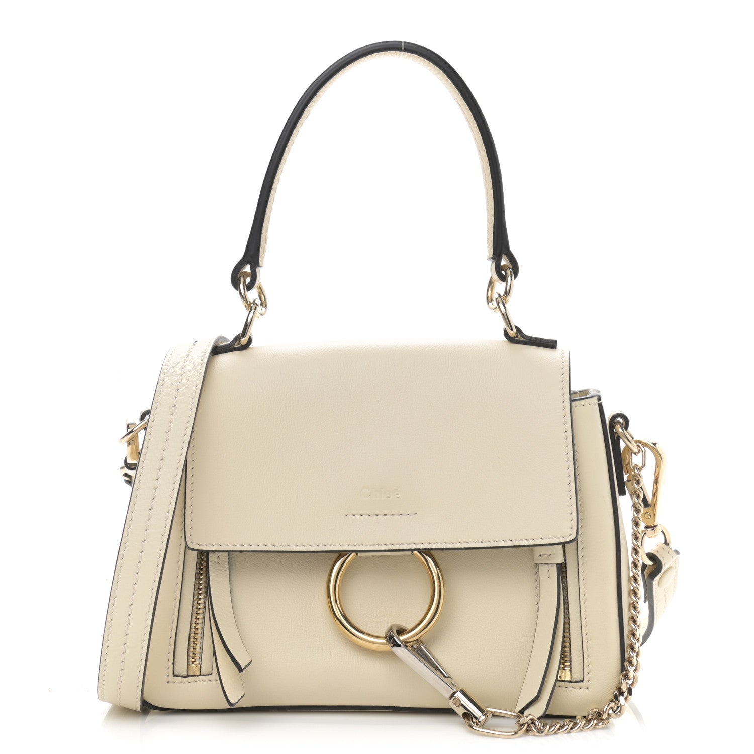 Chloe Calfskin Mini Faye Day Shoulder Bag Off White 1 of 11
