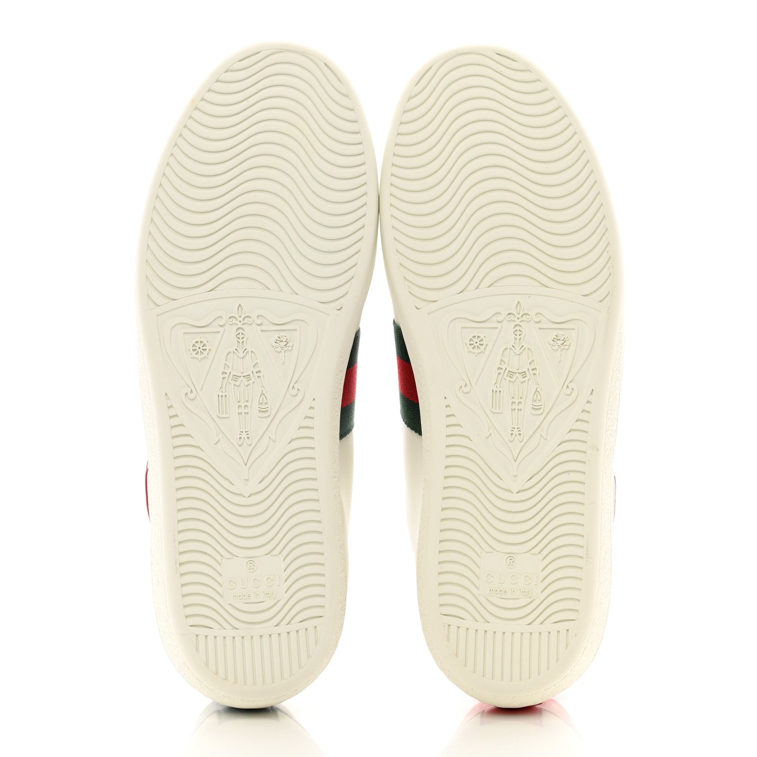 Gucci Calfskin Web Heart Embroidered Womens Ace Sneakers 37 White 5 of 9