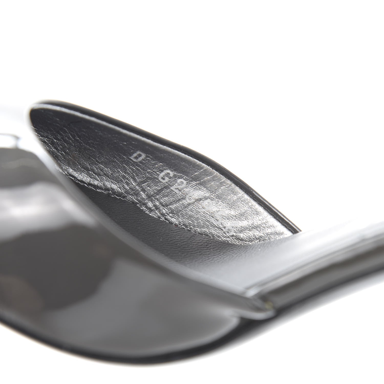 Chanel Patent Cap Toe Ankle Strap Pumps 37 Grey Black 9 of 10