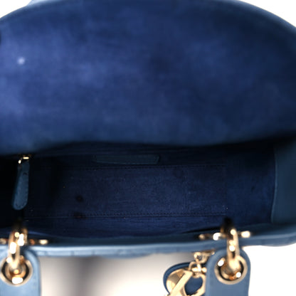 Christian Dior Lambskin Cannage Gradient Small My ABCDior Lady Dior Indigo Blue 5 of 10