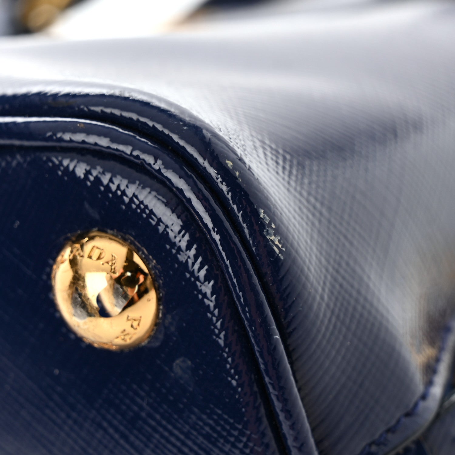 Prada Saffiano Vernice Small Promenade Tote Royal 11 of 14
