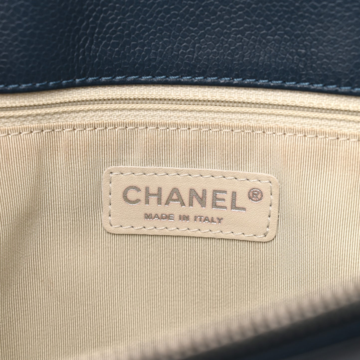 Caviar Quilted Grand Shopping Tote GST Dark Blue