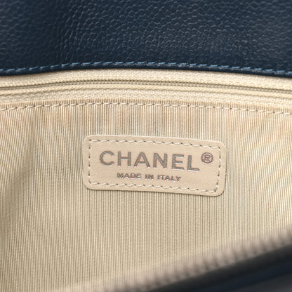 Chanel Caviar Quilted Grand Shopping Tote GST Dark Blue 6 of 10