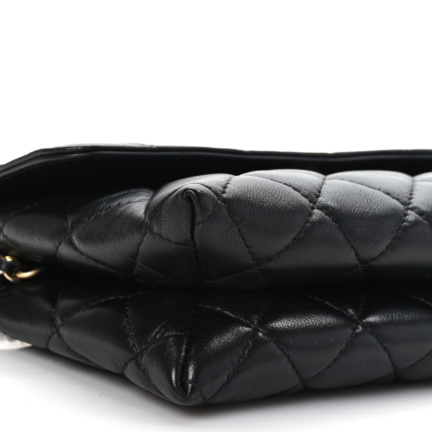 Chanel Lambskin Quilted CC Pouch With Handle Black 10 of 11