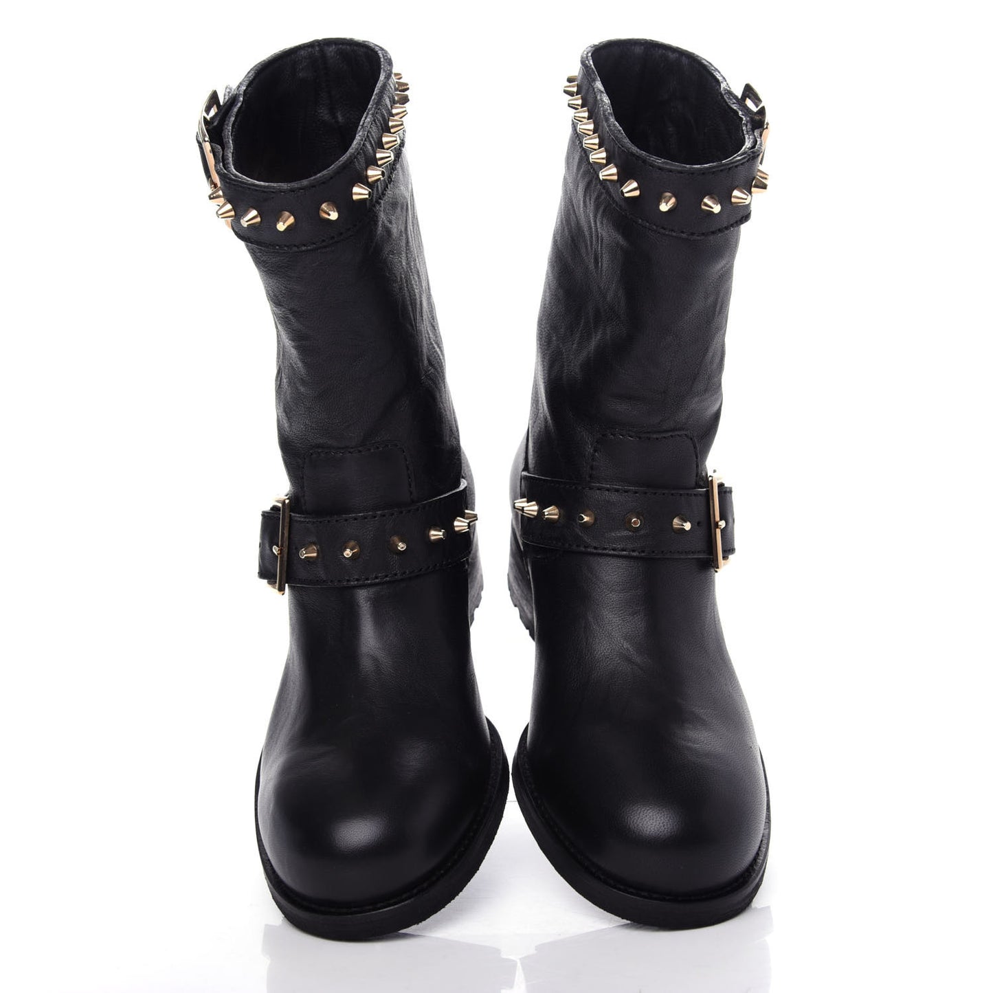 Studded Dash Biker Boots 36.5 Black