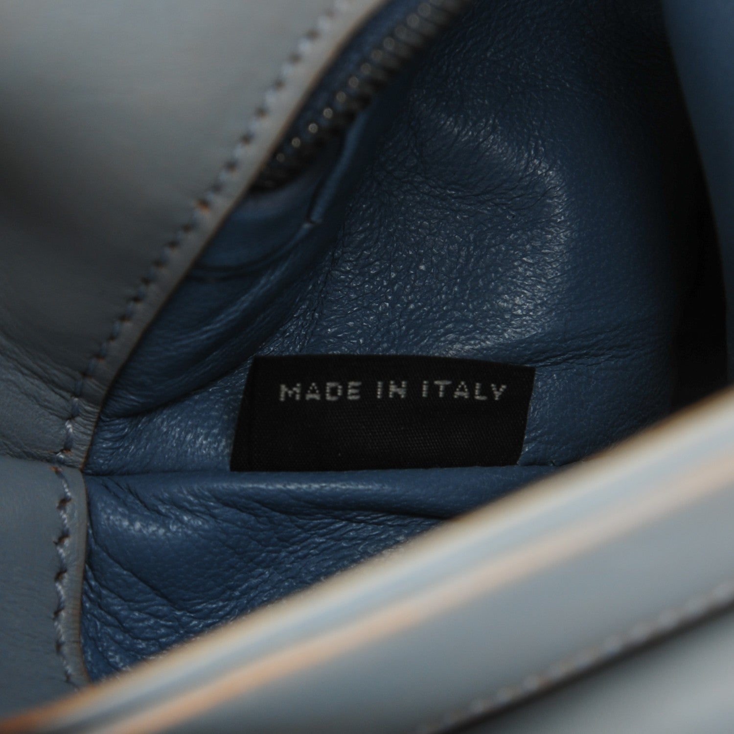 Prada Vitello Vintage Metal Closure Shoulder Bag Light Blue 8 of 8