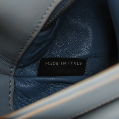 Prada Vitello Vintage Metal Closure Shoulder Bag Light Blue 8 of 8