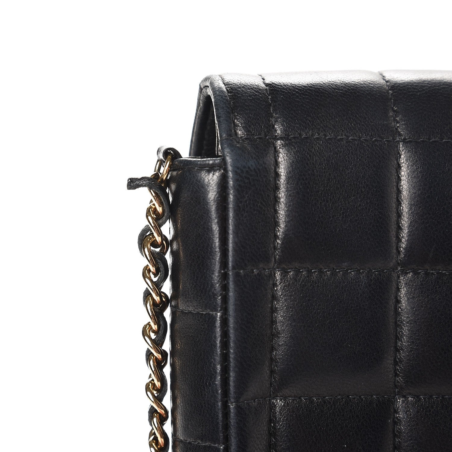 Chanel Lambskin East West Chocolate Bar Flap Black 10 of 13