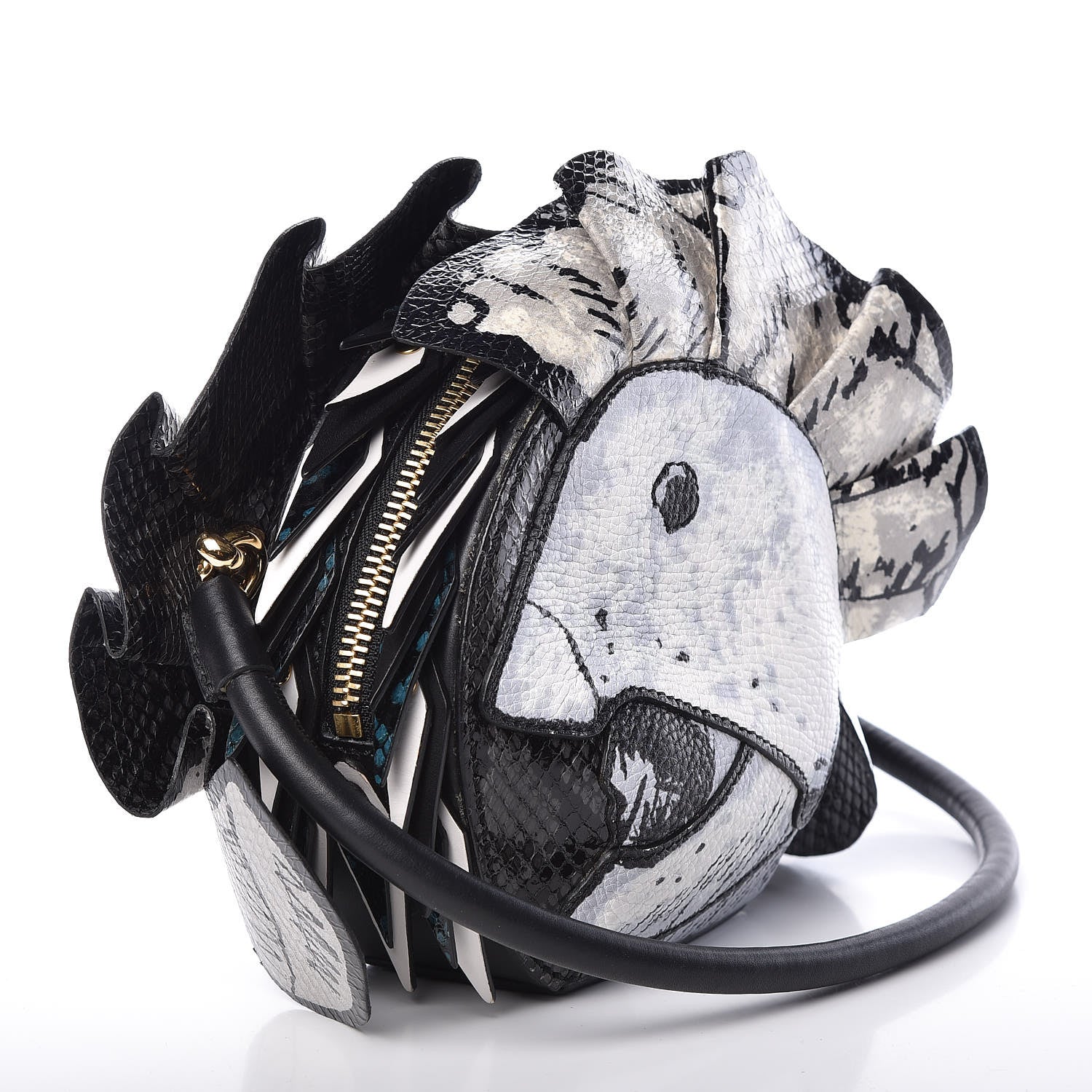 Burberry Snakeskin Pallas Helmet Bag Black 3 of 15