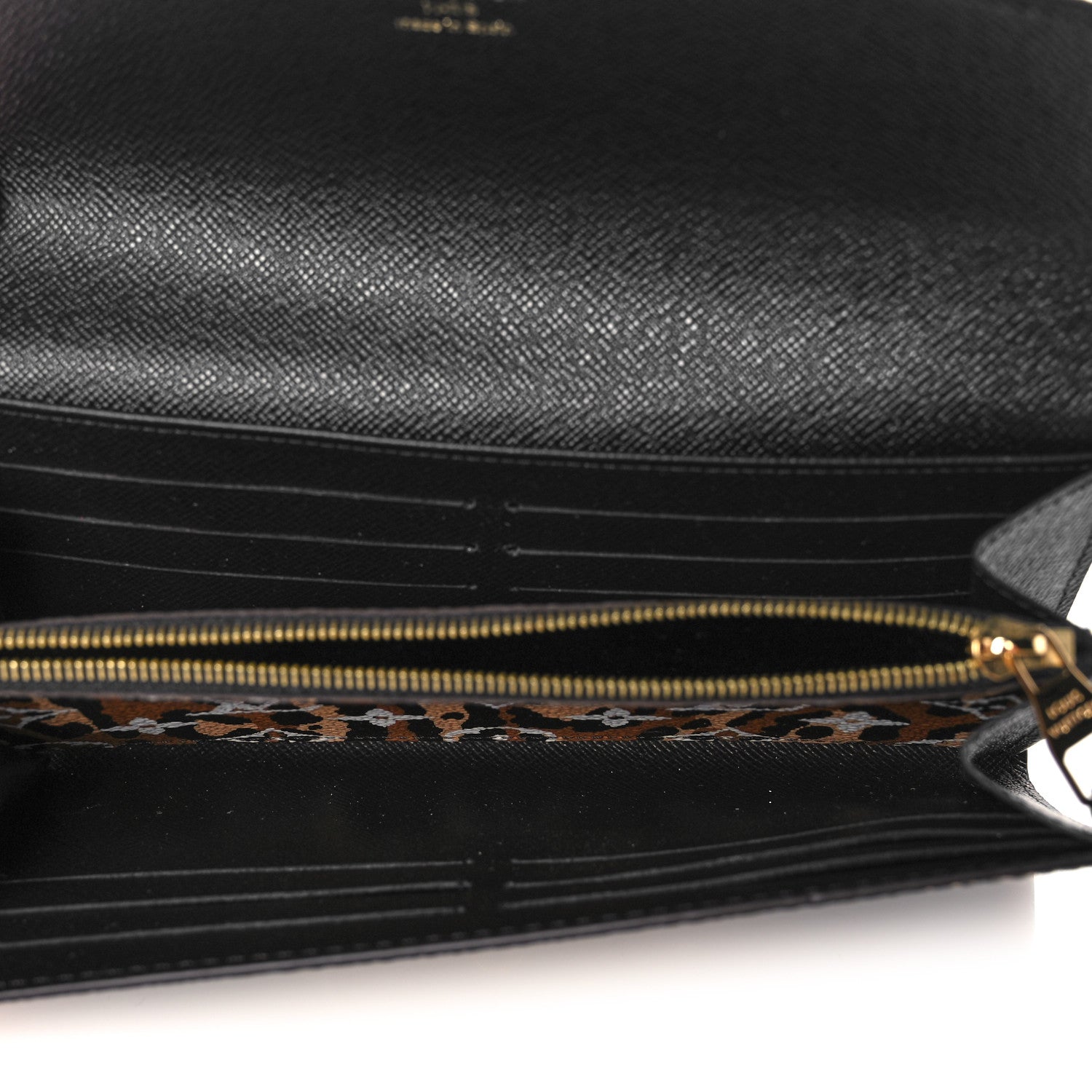 Louis Vuitton Monogram Giant Jungle Sarah Wallet Black 5 of 11