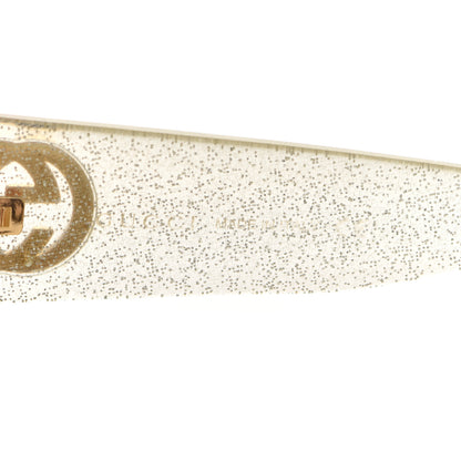 Gucci Glitter Acetate Square Frame Sunglasses GG0053S Silver 6 of 8