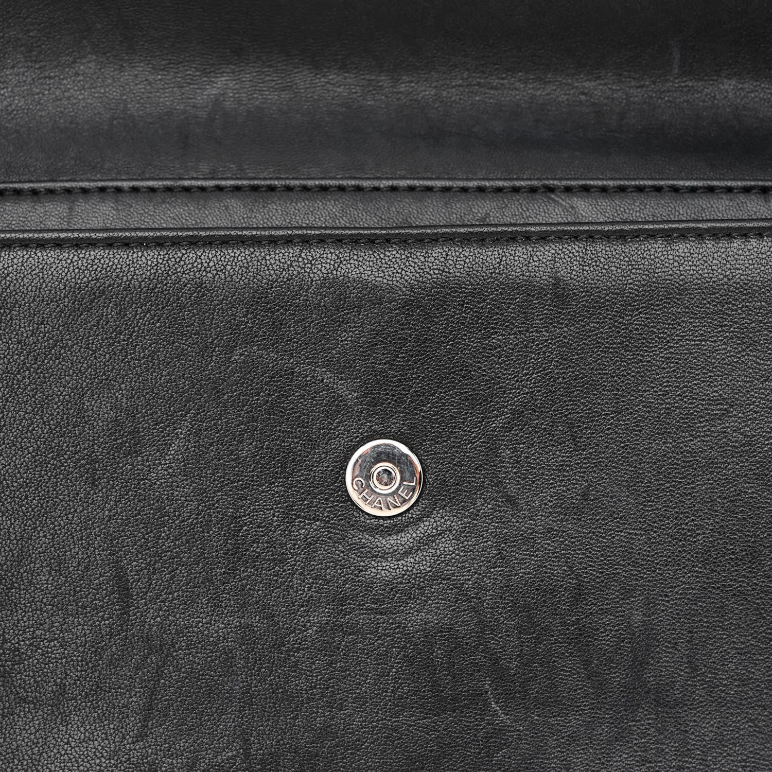 Chanel Sheepskin Quilted Vintage Mademoiselle Flap Black 11 of 12