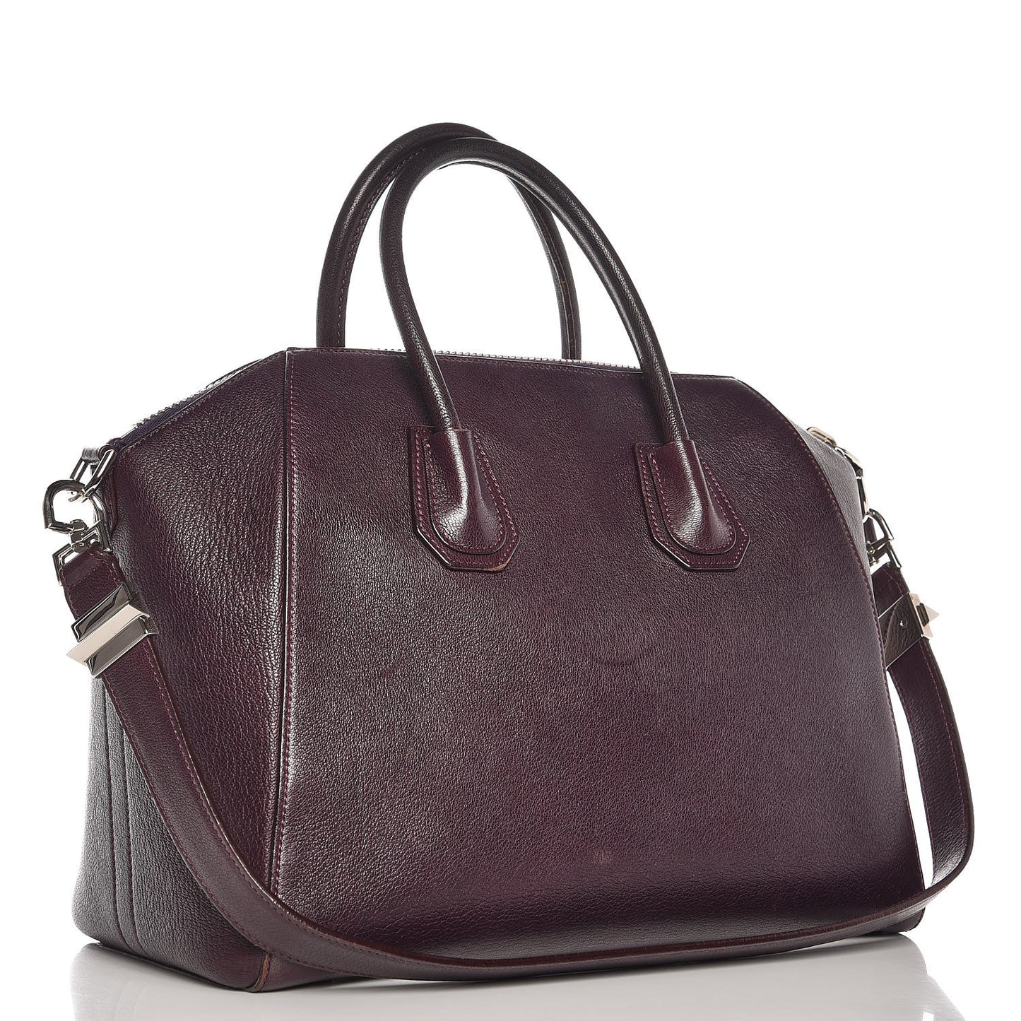 Sugar Goatskin Medium Antigona Aubergine