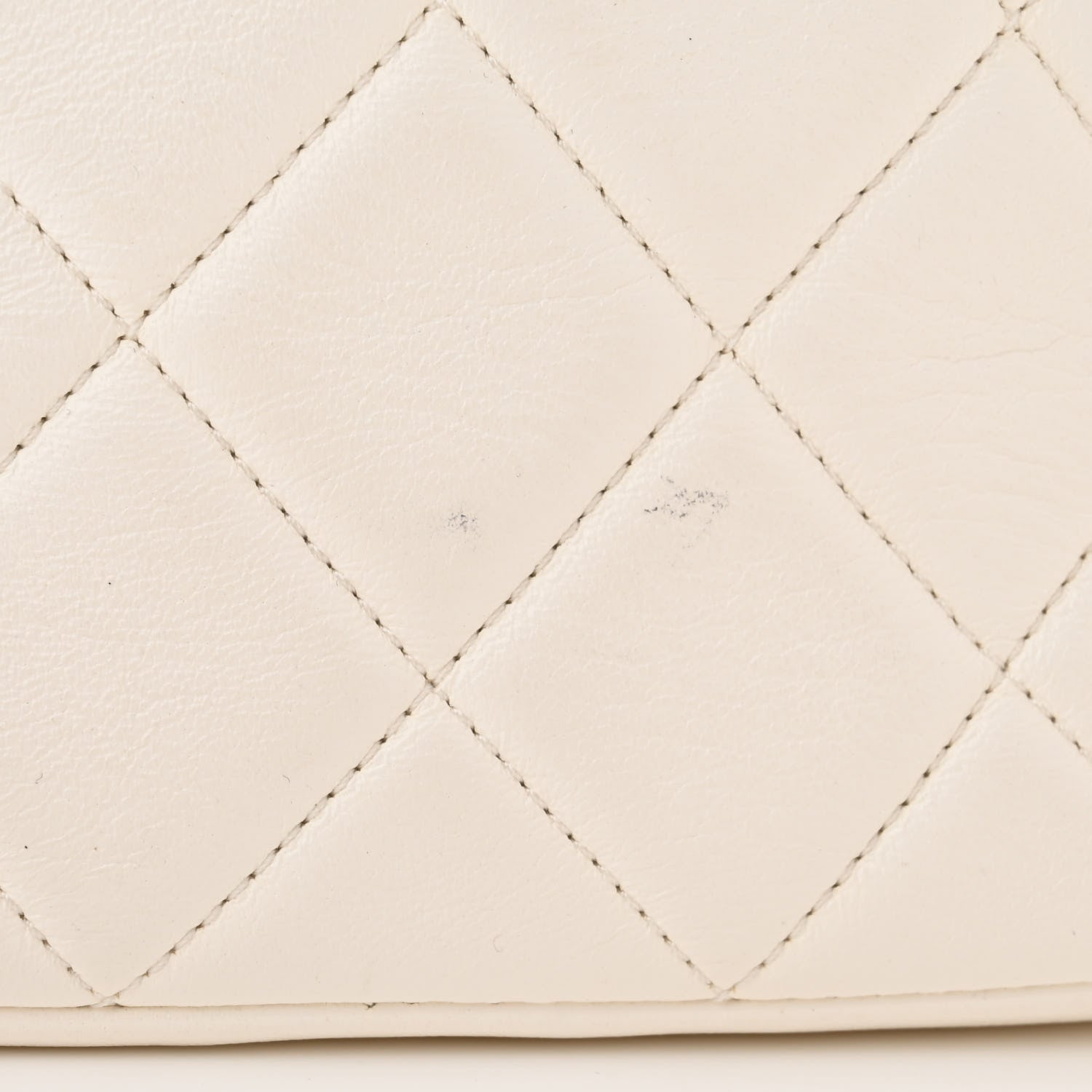 Chanel Lambskin Quilted CC Crystal Signature Chain Hobo White 11 of 12