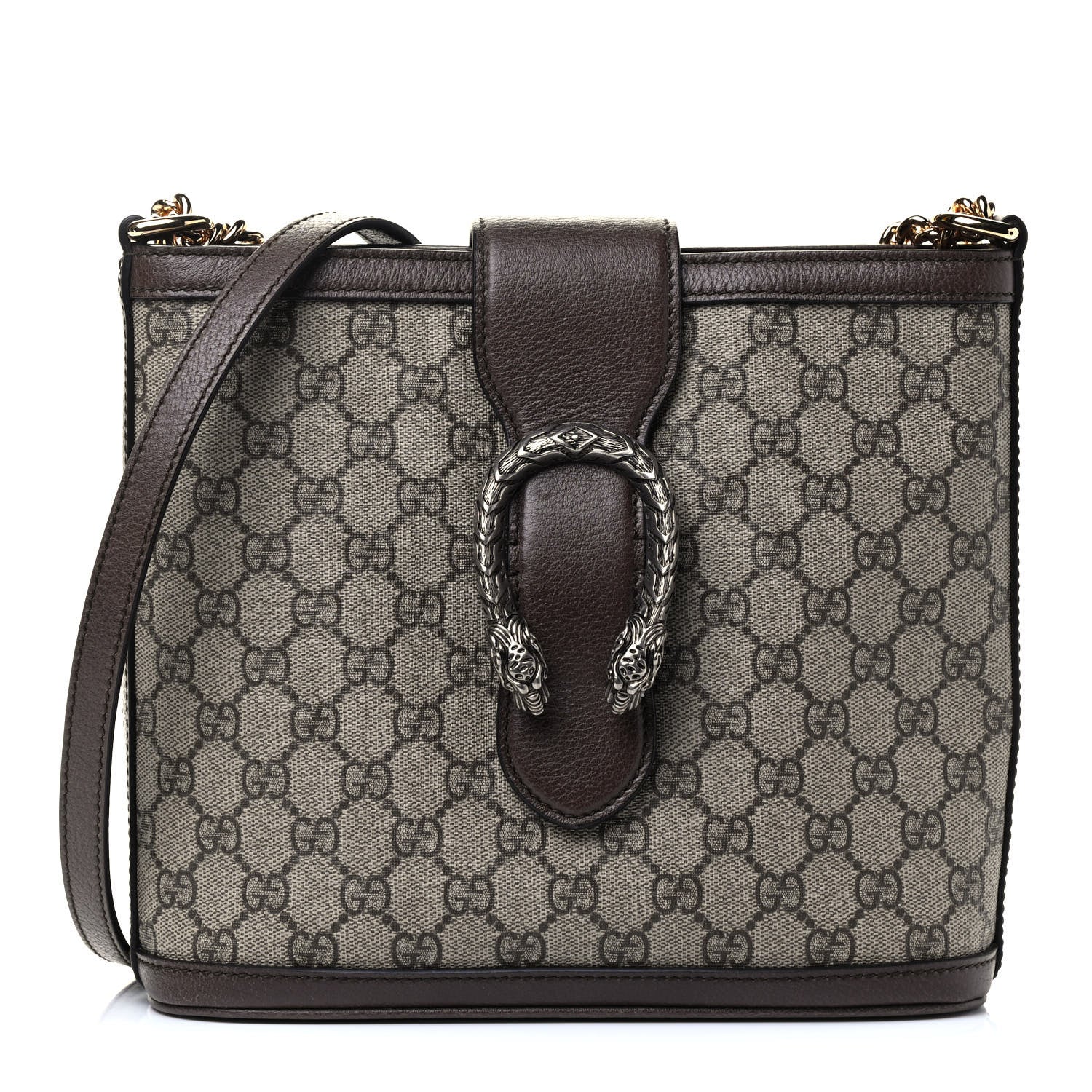 Gucci GG Supreme Monogram Medium Dionysus Bucket Bag Beige New Acero 1 of 4