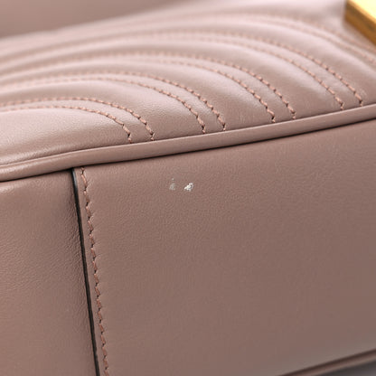 Gucci Calfskin Matelasse Small GG Marmont Shoulder Bag Porcelain Rose 9 of 10