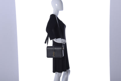 Saint Laurent Textured Calfskin Medium Classic Monogram Universite Bag Black 2 of 24