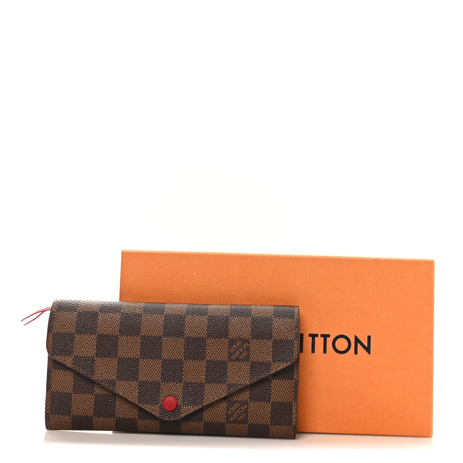 Louis Vuitton Damier Ebene Josephine Wallet Red 8 of 8