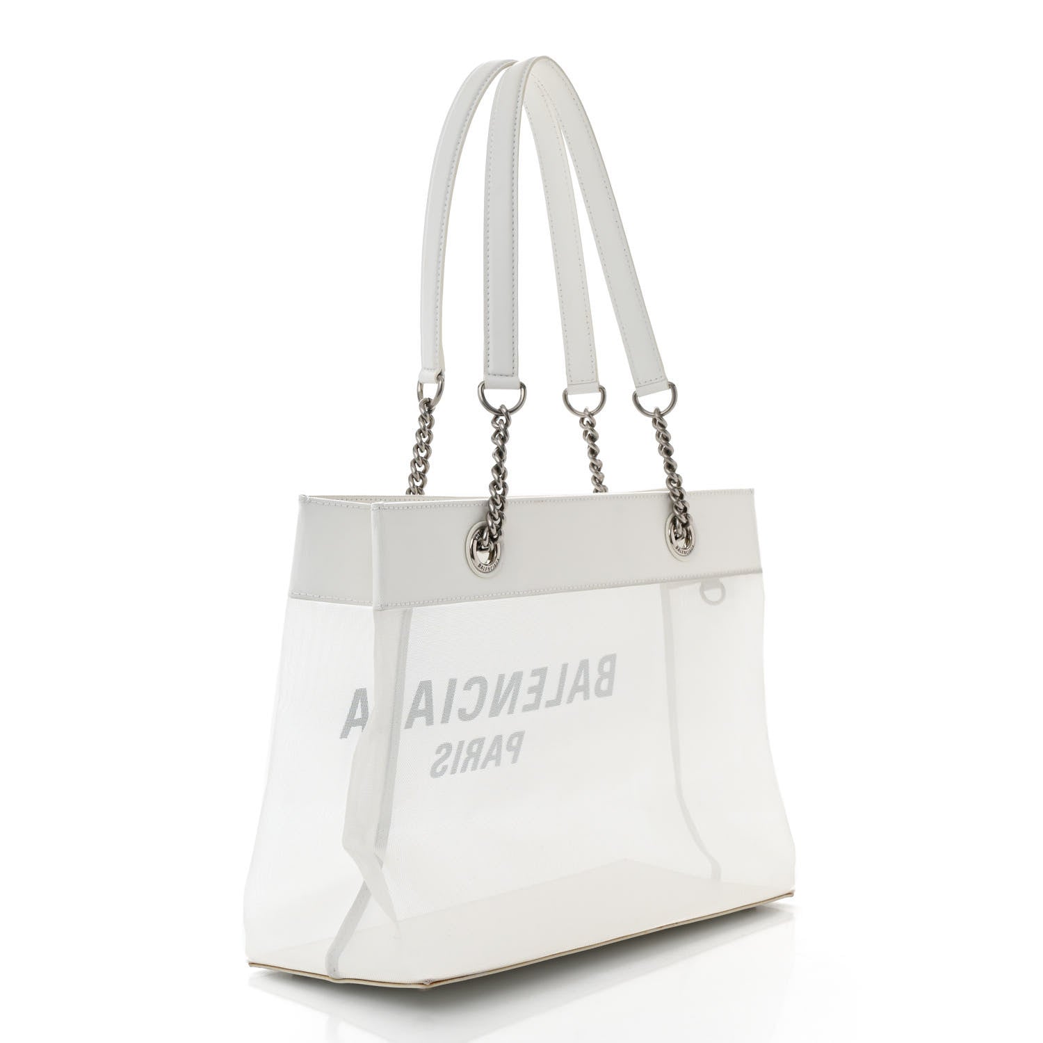 Balenciaga Mesh Medium Duty Free Tote White 4 of 12