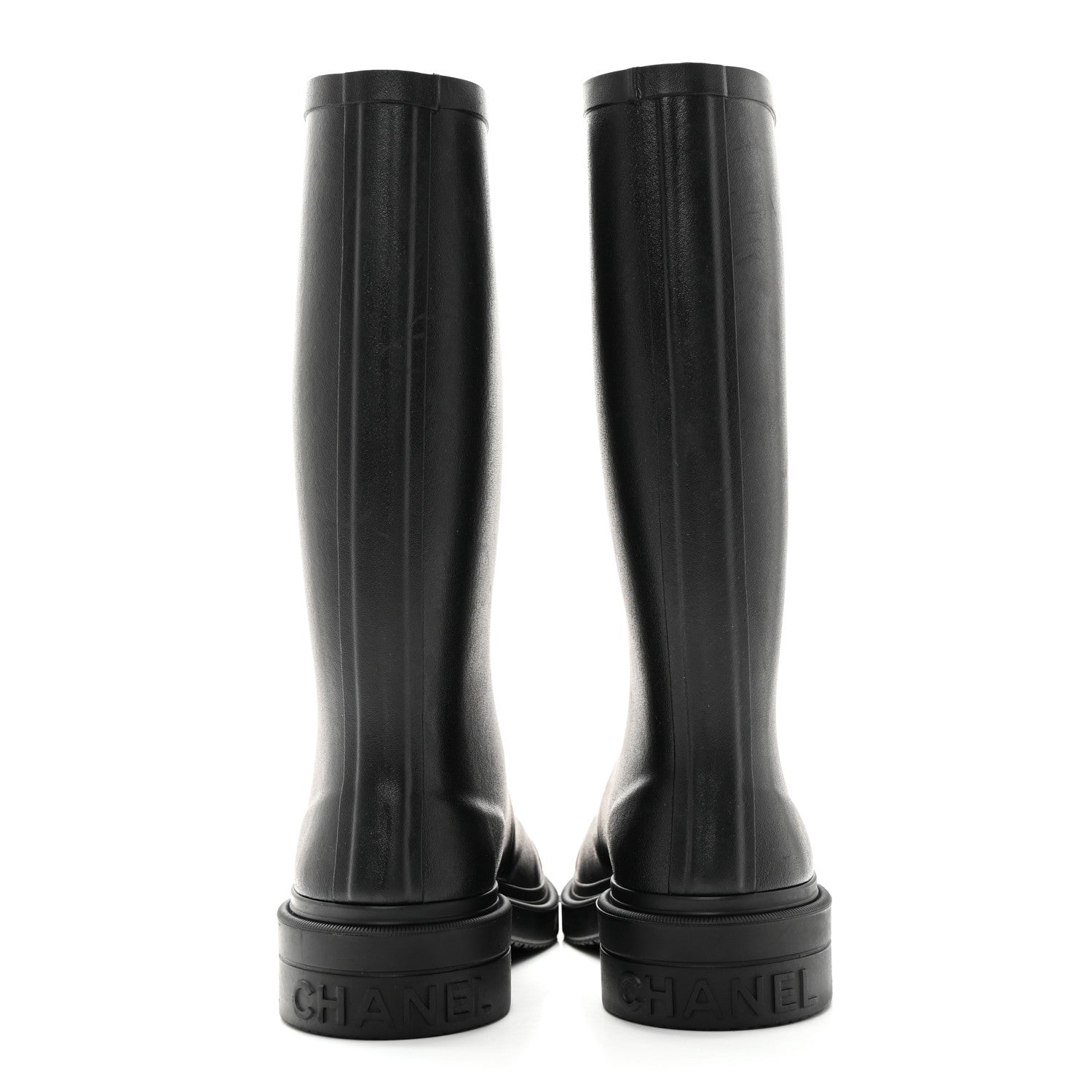 Chanel Caoutchouk CC High Boots 37 Black 5 of 17