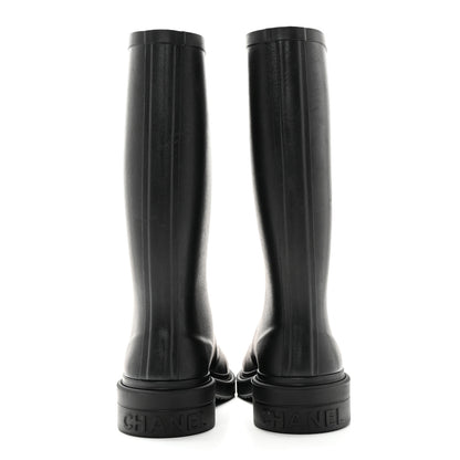 Chanel Caoutchouk CC High Boots 37 Black 5 of 17
