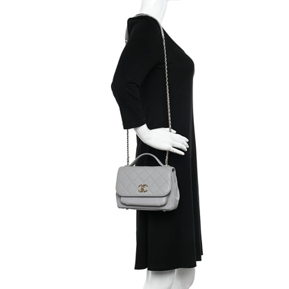 Chanel Caviar Quilted Small Business Affinity Flap Grey 2 of 12