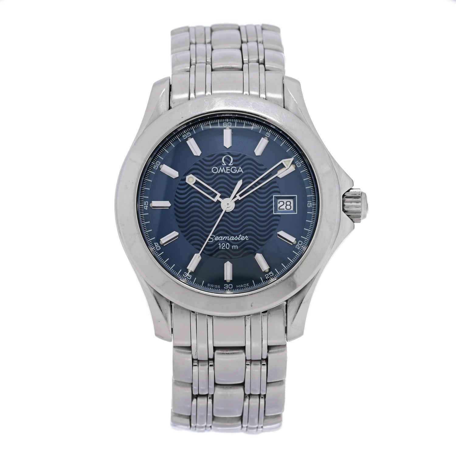 Omega Stainless Steel 36mm Seamaster 120M Quartz Watch Blue 2511.81 1 of 4