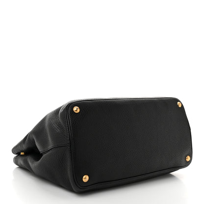 Prada Vitello Daino Tote Black 4 of 12