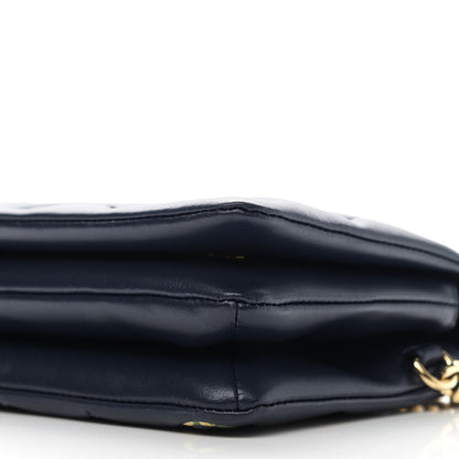 Louis Vuitton Lambskin Embossed Monogram LV Garden Pochette Coussin Navy 9 of 10