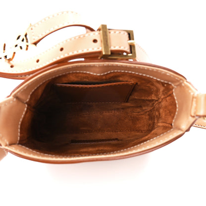 Saint Laurent Smooth Calfskin Le 5 A 7 Vertical Hobo Brown Gold 5 of 10